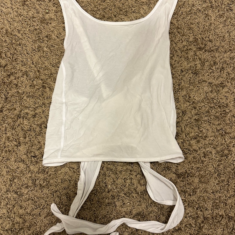 Lululemon white cross back tie top